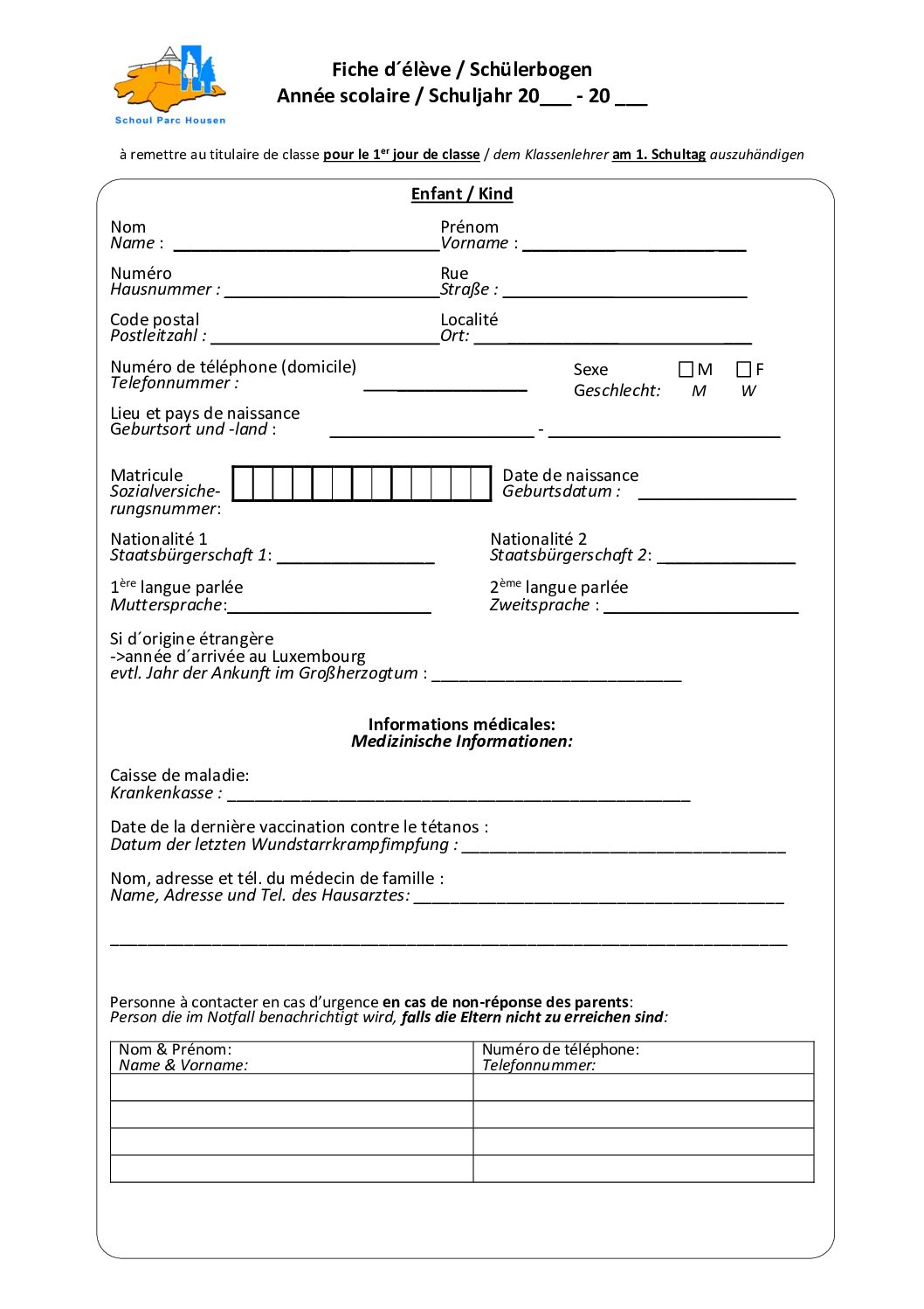 Fiche d'élève-2026